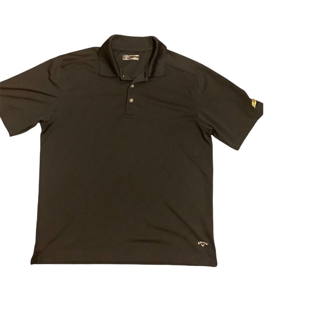 Callaway Golf Mens Opti-Dri Polo Shirt Black Schweppes Short Sleeve Size Large